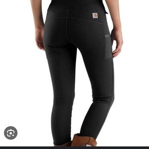 CARHARTT NWOT BLACK UTILITY FORCE POCKETED LEGGINGS SIZE XL